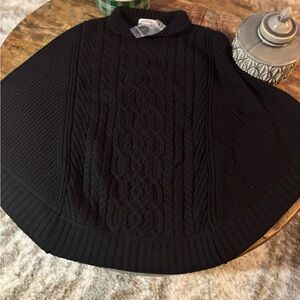 Aran Knit Poncho Irish handcrafted XL - NEW